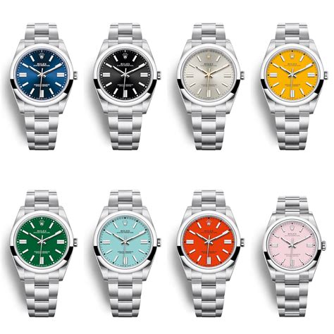 rolex oyster perpetual colors